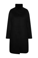 Ulla Popken Damen große Größen Mantel Wollmix Stehkragen Acetatfutter 834516 – Bild 6