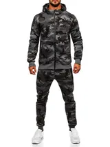 Trainingsanzug Jogginganzug Sporthose Sweatshirt Motiv Herren BOLF Camouflage – Bild 1
