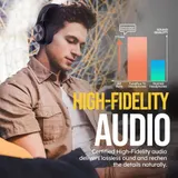 Kabellose Bluetooth Kopfhörer Over Ear, 80H Spielzeit, 3EQ Deep Bass Mikrofon – Bild 5