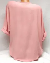 Italy Shirt Tunika Bluse mit Kette oversize Oberteil Neu DamenMode 44 46 48  #16 – Bild 6
