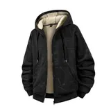 Herren Winterjacke Warm mit Kapuze Weich Komfortabel Dicker Mantel Casual NEU – Bild 12