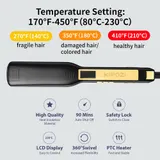 KIPOZI Glätteisen Professionelle 45mm Breite Nano Titanplatten Haarglätter LCD – Bild 5