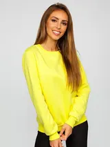 Sweatshirt Langarmshirt Pullover Pulli Basic Unifarben Sport Damen BOLF Classic – Bild 1