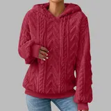 Damen Kapuzenpullover Winter Sweatshirt Freizeit Baggy Jumper Oberteile Tops – Bild 8