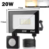 LED Strahler Außen Fluter 10W-100W mit Bewegungsmelder Scheinwerfer Garten Lampe – Bild 1