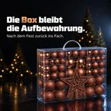 Weihnachtskugeln 128-teilig Set in Box Christbaumkugeln Weihnachtsschmuck Deko – Bild 11