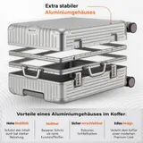 Aluminium Koffer Groß XL Reisekoffer Hartschalenkoffer Handgepäck Trolley – Bild 3