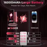 2025 OUKITEL WP56 Outdoor Handy 5G 16000mAh 36G+512GB Android 15 Smartphone 6,8' – Bild 7