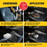 Sparset Lederreiniger Lederfett/Creme Bürste Lederpflegeset Sofa Auto Schuhe  – Bild 4