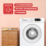 Telefunken Waschmaschine 7 kg Frontlader 1400 U/Min. Inverter Motor Schontrommel – Bild 3