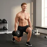 Hantelset 2er Kurzhanteln, 50 kg Kurzhantel Set für Krafttraining, Fitness Stahl – Bild 10