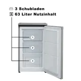 Telefunken kleiner Gefrierschrank freistehend 63 Liter gebraucht Tiefkühlschrank – Bild 2