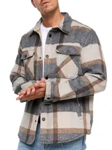 Indicode Herren Übergangsjacke Spin-Langarmhemd Hemd Langarm Gefüttert Männer – Bild 2