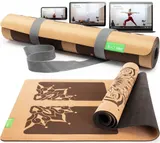 BACKLAxx®  Yogamatte Kork Naturkautschuk - Yoga Matte rutschfest Fitness Pilates – Bild 1