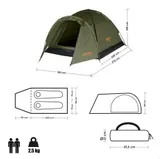 Campingzelt Zelt Wurfzelt Ultraleicht Wasserdicht Trekking 2 Personen Nils Camp – Bild 15