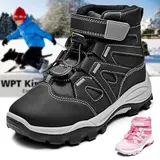 Kinder Winterschuhe Wasserdicht,Warm Mid Schneestiefel für Jungen&Mädchen 31-37 – Bild 11