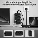 Steckdosenleiste 3-Fach 6 USB Mehrfachsteckdose mit Flachstecker und Schalter 2m – Bild 8