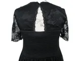 Sheego Damen Kleid Schwarz große Größen Abendkleid Spitze kurzarm Sommerkleid  – Bild 8