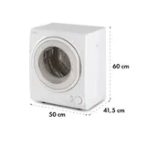 Wäschetrockner Ablufttrockner Frontlader 850W EEK C 2,5kg 50 x 60 x 41,5cm – Bild 8