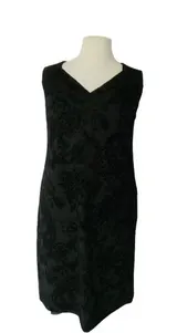 Joe Browns Damen Kleid Schwarz große Größen Etuikleid Abendkleid Samt Träger  – Bild 1
