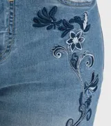 Damen Strech Jeans blue bleeched Stickerei Slim Fit Umschlag 36 bis 54 neu 72315 – Bild 17