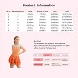 DE Kinder Mädchen Eiskunstlauf Kleid Strass Tanzkleid Gerafftes Ärmellos Trikot – Bild 2