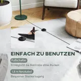 HOMCOM Stehlampe Wohnzimmer Stehleuchte mit rundem Schirm, Fußschalter Grün – Bild 7