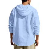 Leinenhemd Herren Hemd Langarm Leinen Hemden Freizeithemden Casual Sommer Shirt – Bild 3