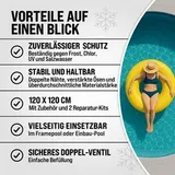 monzana Poolkissen Luftkissen Winterkissen Sicherheitsventil 4 Ösen 6m Seil XXL – Bild 8