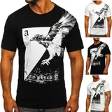 T-Shirt Tee Rundhals Kurzarm Casual Classic Men Sport Aufdruck Herren BOLF Motiv – Bild 2