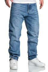 Herren Loose-Fit 90s Denim Jeans Hose Straight Baggy 7025 – Bild 3