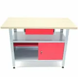 Werkbank Werktisch Schubladen Montagewerkbank Schubladenschrank Tisch Holzplatte – Bild 4