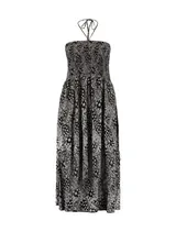Z-One Damen Curvy Boho Maxikleid Sommer Neckholder Bandeau Kleid 40/42 - 52 – Bild 4