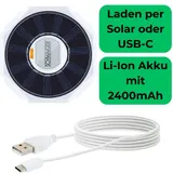 2x Schwaiger Outdoor LED Solar Laterne Akku Lampe Leuchte Camping Schirm Zelt – Bild 10