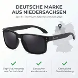 Jec-B Herren Sonnenbrille Polarisiert Sport Carbon UV400 Verspiegelt Matt JC8 – Bild 6