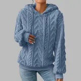 Damen Kapuzenpullover Winter Sweatshirt Freizeit Baggy Jumper Oberteile Tops – Bild 12