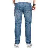A. Salvarini Designer Herren Jeans Hose Basic Jeanshose Comfort Fit gerades Bein – Bild 5