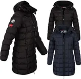 Geographical Norway Damen Winter Jacke FVSC Mantel Parka Steppjacke lange Kapuze – Bild 5