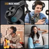 Kabellose Bluetooth Kopfhörer Over Ear, 80H Spielzeit, 3EQ Deep Bass Mikrofon – Bild 4