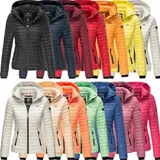 Marikoo Samtpfote Damen Jacke Steppjacke Frühling Übergangsjacke gesteppt Kapuze – Bild 8