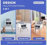 Mobiclinic Kids KIARA 3-in-1 Kinderhochstuhl – Mitwachsend & Verstellbar – OVP – Bild 3