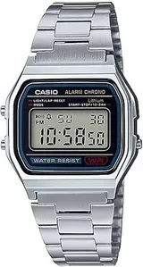 Casio Unisex Armbanduhr Analog Quarz Edelstahl A158WA-1DF Herren Damen Uhr – Bild 1