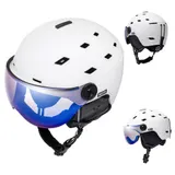 Snowboardhelm HELM SKIHELM Glasscheibe S2 Wintersport Damen Herren M - L METEOR❄ – Bild 1
