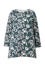 Ulla Popken Damen große Größen Shirt A Linie U Boot Ausschnitt Langarm – Bild 7
