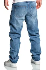 Herren Loose-Fit 90s Denim Jeans Hose Straight Baggy 7025 – Bild 4