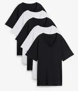 3 Damen Shirt V-Ausschnitt 1x weiß  2x schwarz 100% Baumwolle Gr. 36 - 58 neu 09 – Bild 17