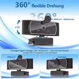 Webcam mit Mikrofon USB Full HD 1080p 30fps Webkamera 360°Drehung für PC, Laptop – Bild 2