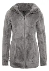 Damen Flauschiger Teddy Fleece Mantel Jacke Kapuze Kapuzenjacke Weste Sublevel – Bild 2