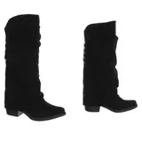 Damen Bikerschuhe mit Reißverschluss Ital-Design 3466 in Schwarz – Bild 4