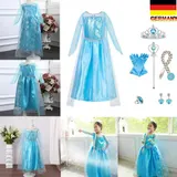 Karneval Kinder Eiskönigin Prinzessin Elsa Cosplay Kleid Party Mädchen Kostüme – Bild 22